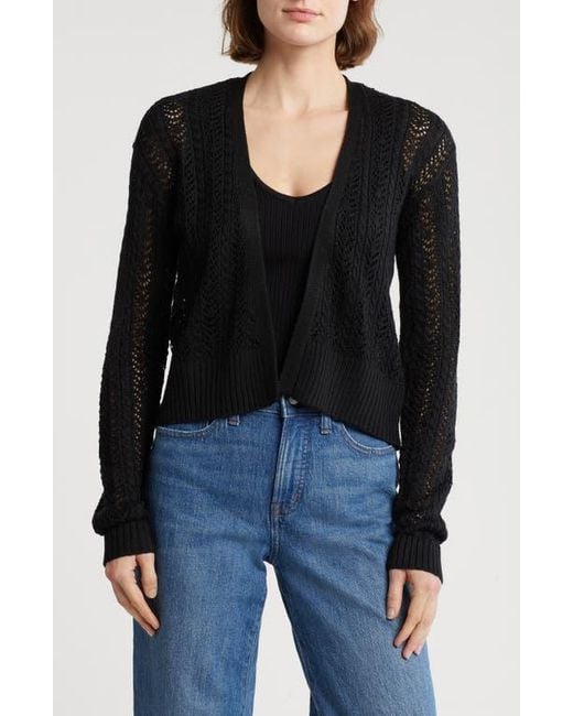 Love By Design Black Gia Pointelle Cardigan