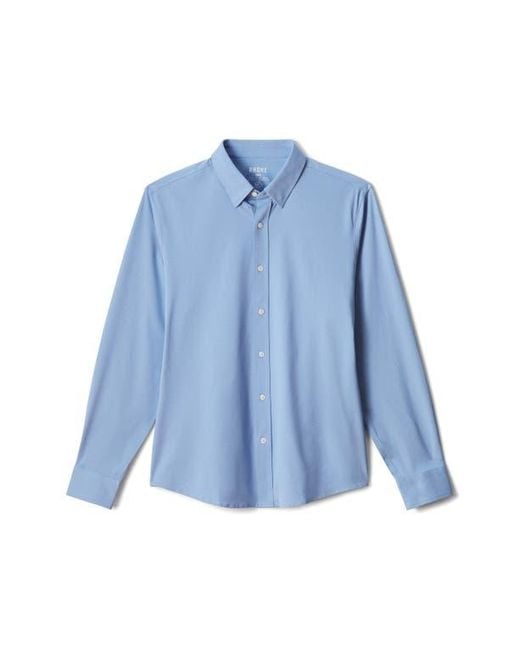 Rhone Blue Commuter Pro Button-Up Shirt for men