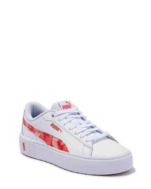 puma smash platform white