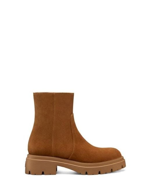 Stuart Weitzman Brown Hudson Lite Zip Bootie