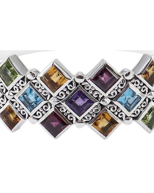 Samuel B. Blue Multi-Stone Bangle Bracelet