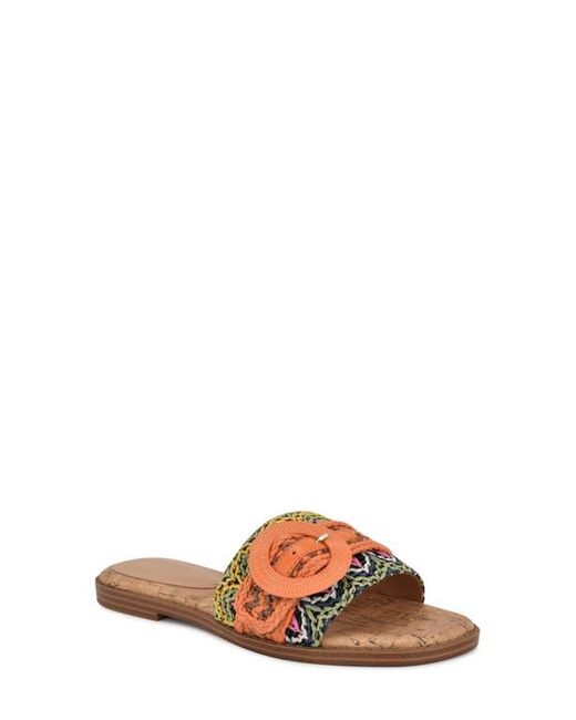 Nine West Orange Pappy Slide Sandal