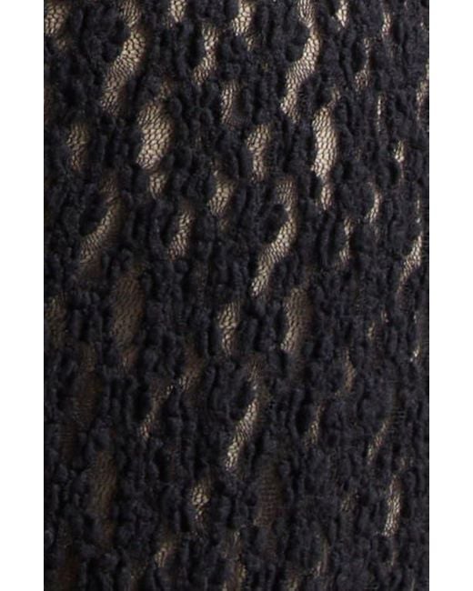 Vince Black Floral Lace Skirt