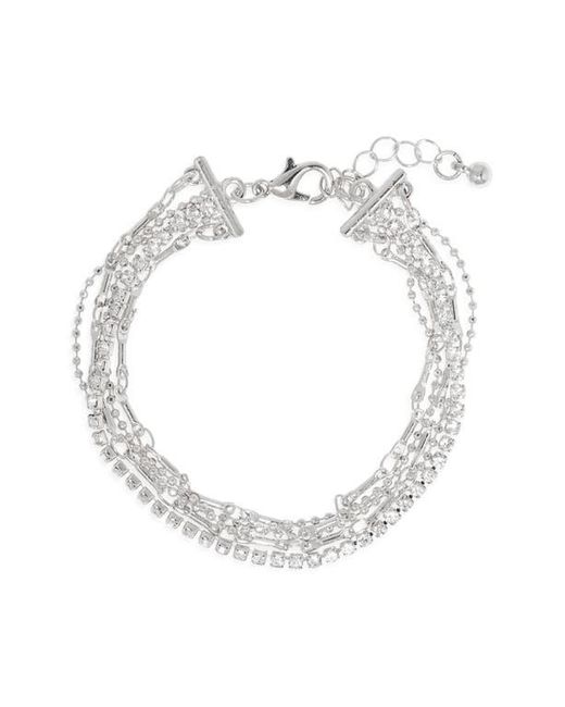 Nordstrom Rack White Multirow Chain Bracelet