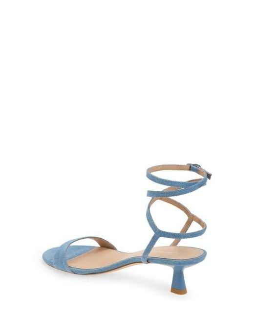 Stuart Weitzman White Nudist Wrap Sandal