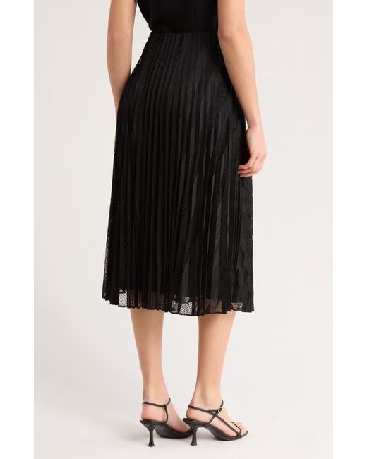 Theory Black Pleated Midi Skirt