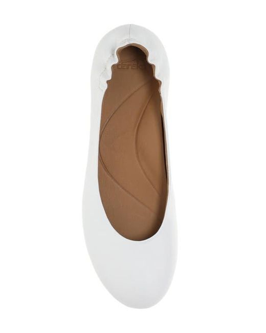 Dansko White Mollie Ballet Flat