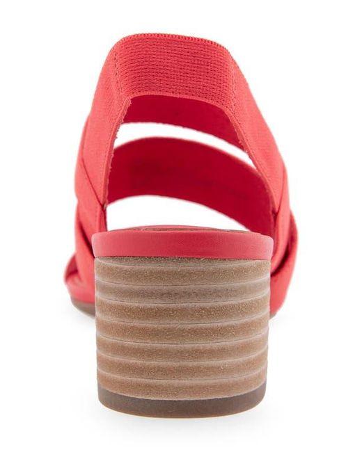 Aerosoles Red Chara Woven Block Heel Sandal