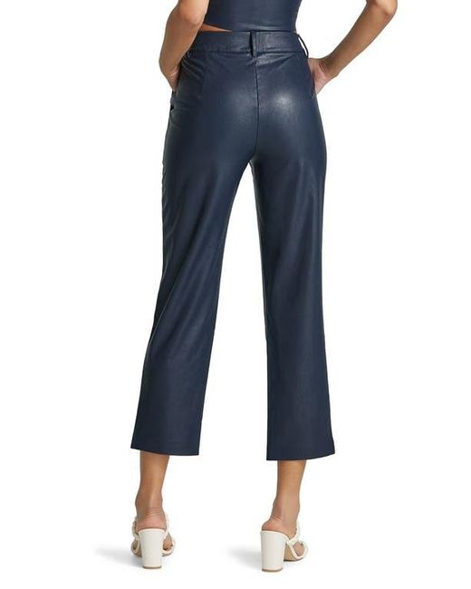 Commando Blue Tapered Faux Leather Crop Pants