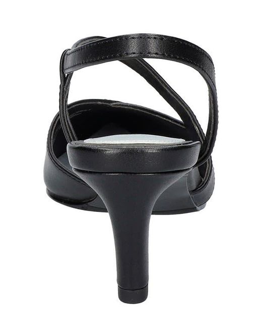 Easy Street Black Emerald Slingback Pointed Toe Pump