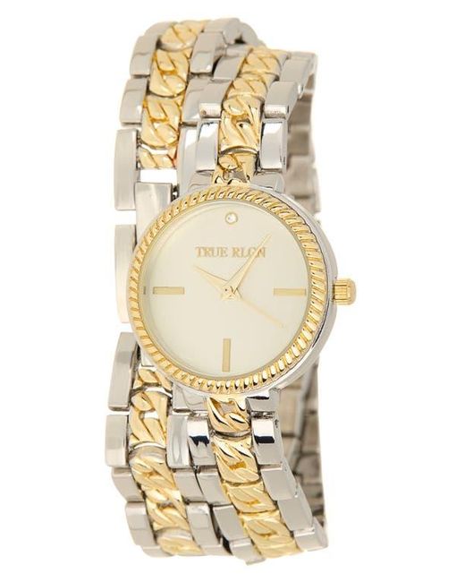 TRUE RELIGION Two-Tone Wrap Bracelet Strap Watch, 28Mm in  display picture 3