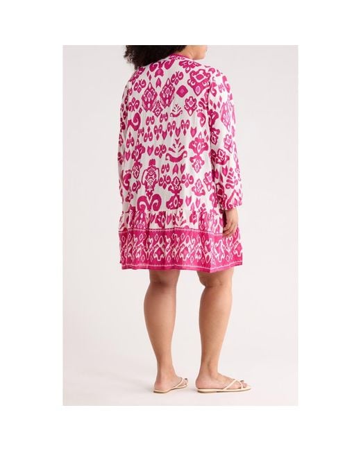 Boho Me Pink Button Front Tunic