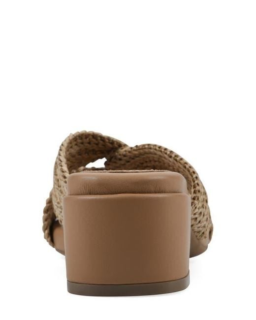 White Mountain Brown Mills Block Heel Sandal