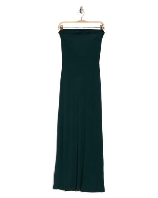 Go Couture Green Strapless Maxi Dress
