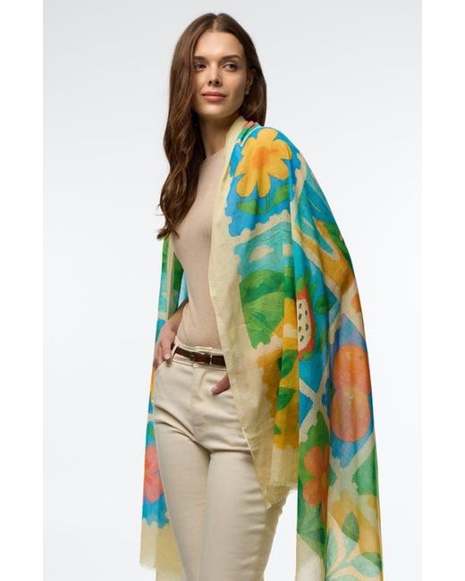 Saachi Multicolor Spring Print Scarf