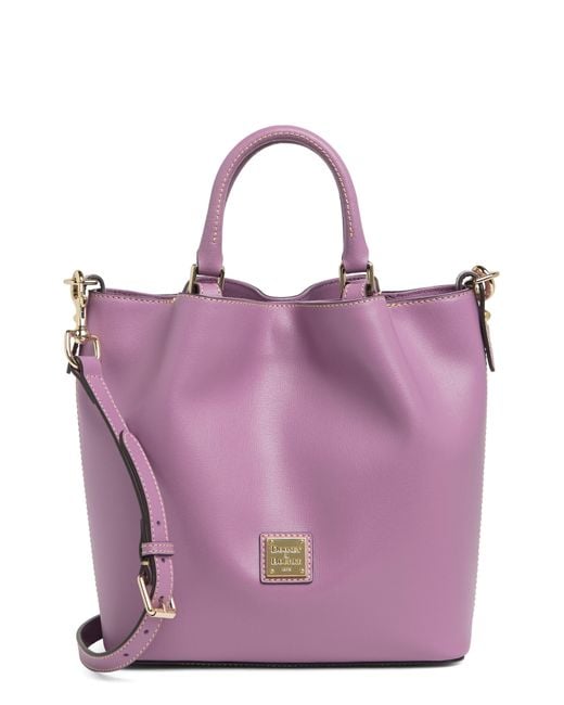 Dooney & Bourke Purple Small Barlow Leather Top Handle Bag