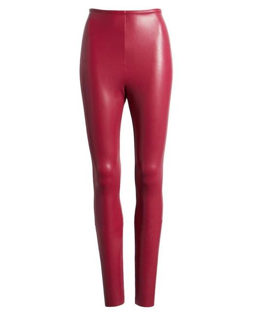 Commando Red Control Top Faux Leather Leggings