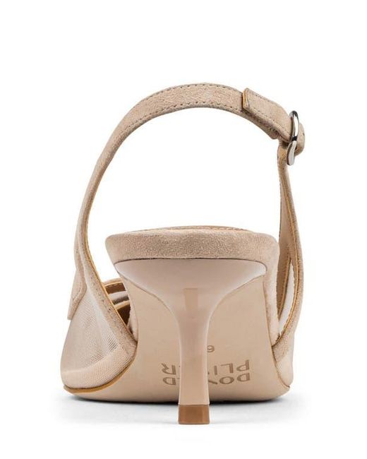 Donald J Pliner Natural Slingback Kitten Heel Pump