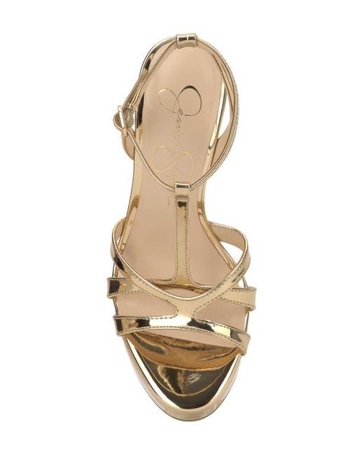 Jessica Simpson Metallic Sippete T-Strap Platform Sandal