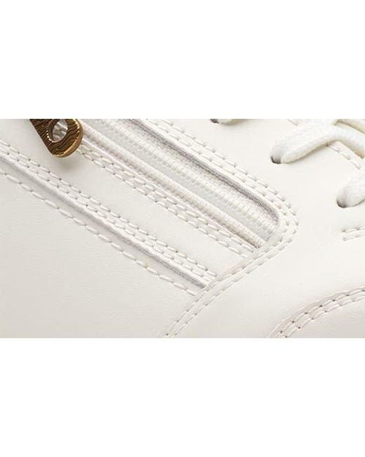 Clarks White Bryianne Bayla Side Zip Sneaker