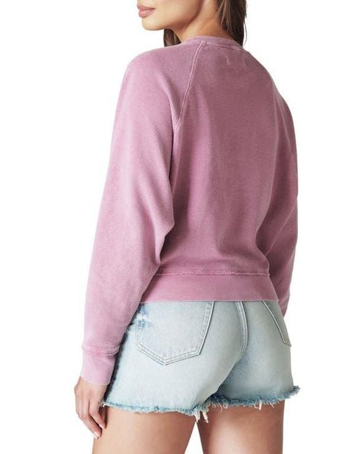 Lucky Brand Red Raglan Waffle Top