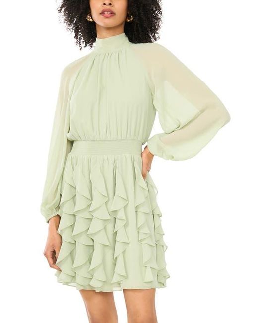 Corkscrew Ruffles 1.STATE Corkscrew Ruffle Long Sleeve Minidress in Yellow | Lyst