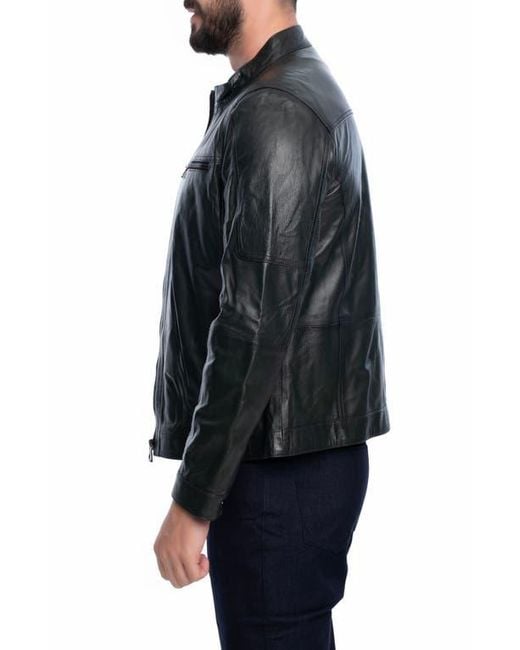VELLAPAIS Black Soft Leather Jacket for men