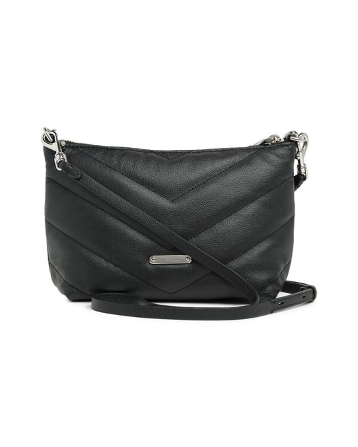 Rebecca Minkoff Gray Edie Leather Crossbody Bag