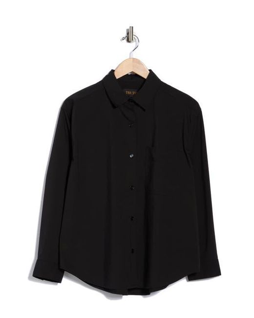 Truth Black Drop Shoulder Button-Up Shirt