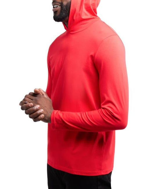 Xray Jeans Red Long Sleeve Hooded T-Shirt for men