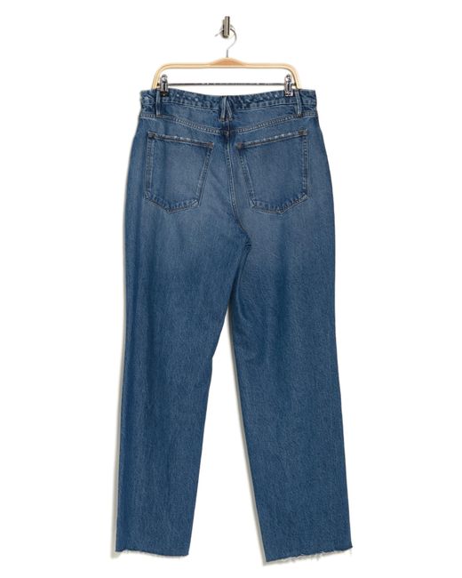 GOOD AMERICAN Blue Good '90s Distressed Loose Jeans