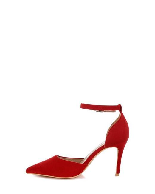 Rag & Co Red Ushra Pointed Toe Pump