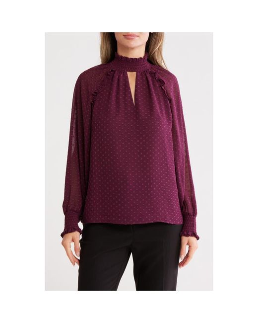 Gemma Jane Red Smock Neck Top