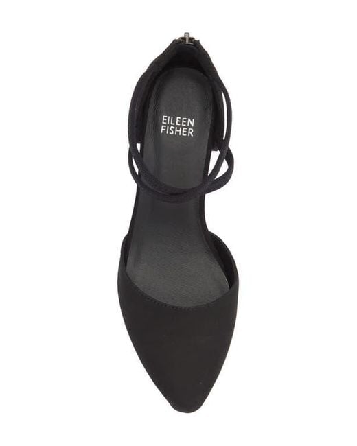 Eileen Fisher Black Venice Block Heel Pump