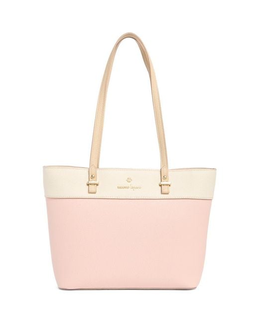 Nanette Lepore Pink Sabine Colorblock Tote Bag & Pouch