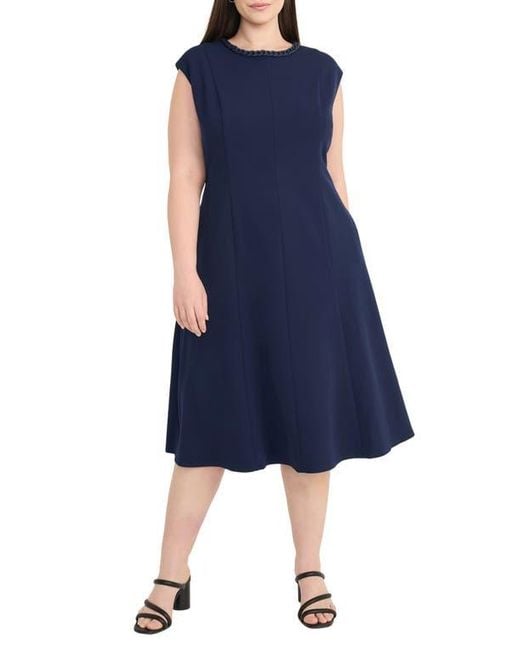 maggy london pleated fit and flare dress Maggy London Fit & Flare and Longing for Fall
