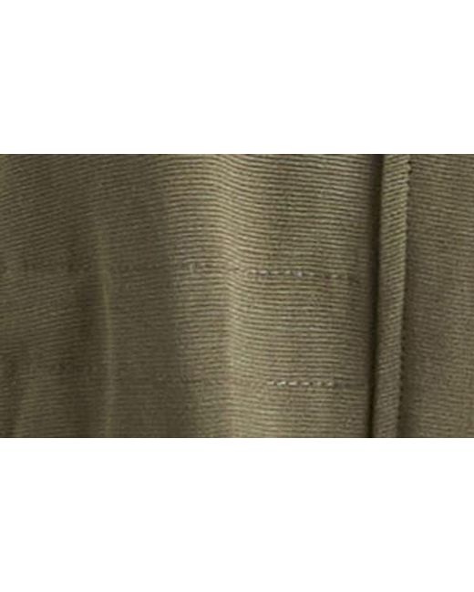 TOPSHOP Green Mixed Media Shacket