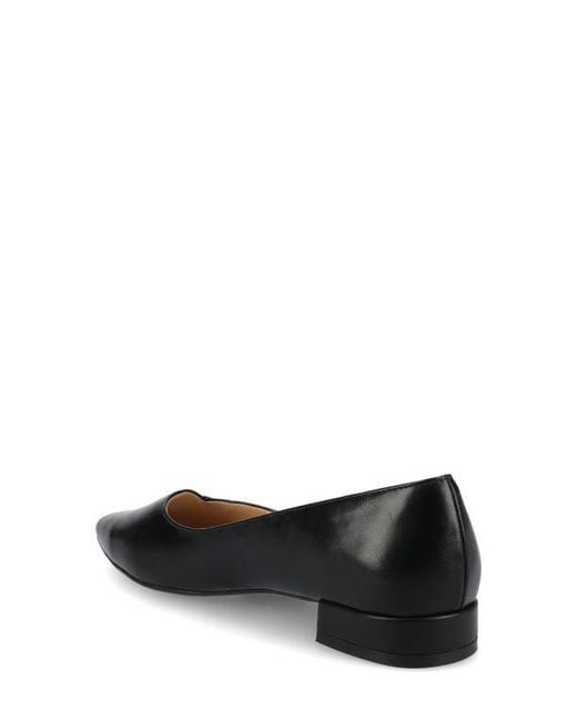 Journee Collection Black Carmin Pointed Toe Flat