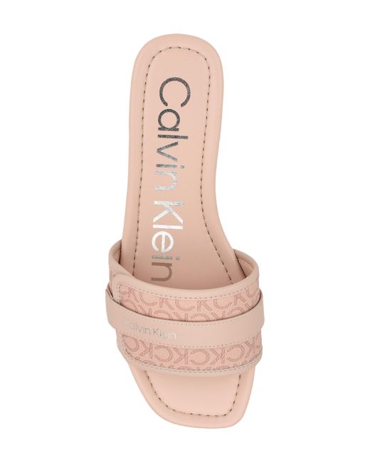 Calvin Klein Pink Bonica Slide Sandal