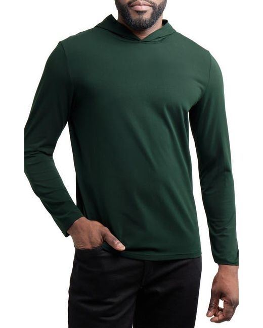 Xray Jeans Green Long Sleeve Hooded T-Shirt for men