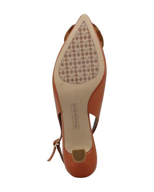 Charles David Brown Azure Slingback Pump