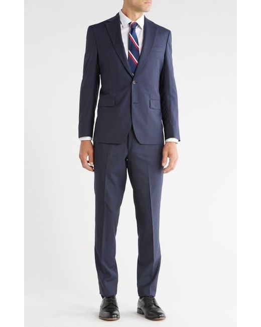 Jack Victor Blue Esprit Solid Wool Suit for men