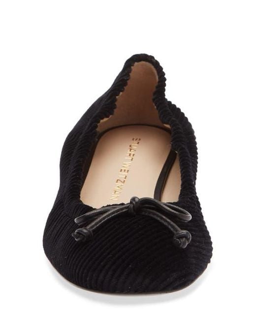 Stuart Weitzman Black Bria Ballet Flat