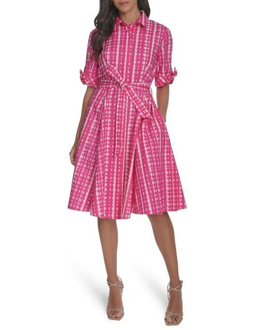 Calvin Klein Pink Short Sleeve Cotton Shirtdress