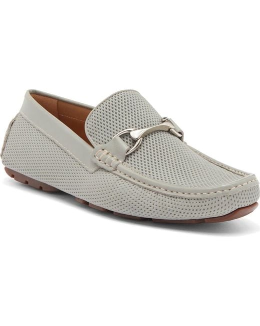 Donald J Pliner Gray Dorion Bit Loafer for men