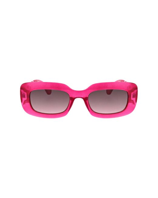 BCBGMAXAZRIA Pink 49mm Twist Oval Sunglasses