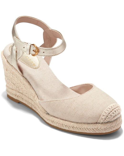 Cole Haan Metallic Cloudfeel Platform Wedge Espadrille
