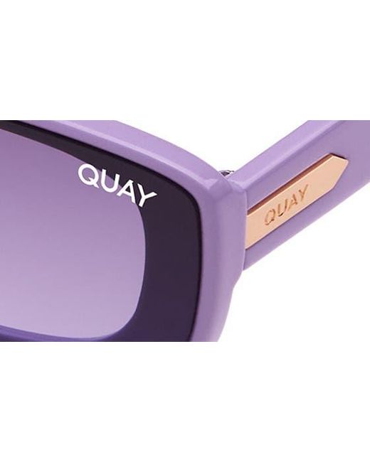 Quay Purple Vibe Check 62mm Small Square Sunglasses for men