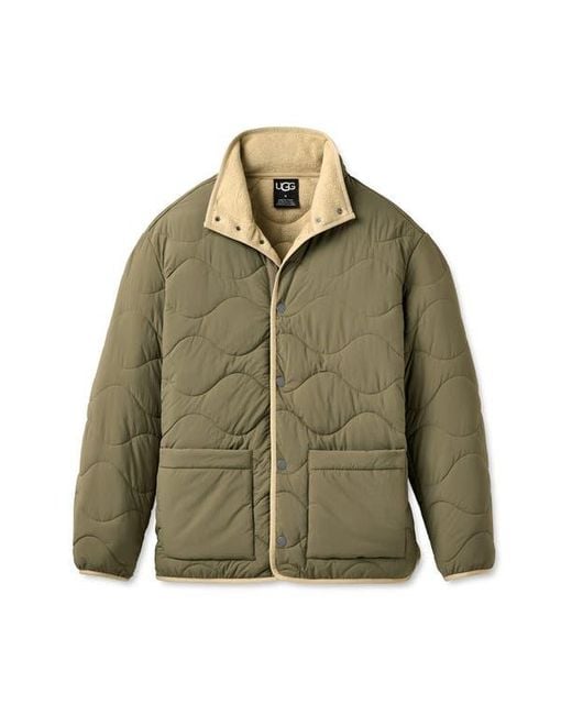 Ugg Green Jareth Quilted Shirt Jacket for men