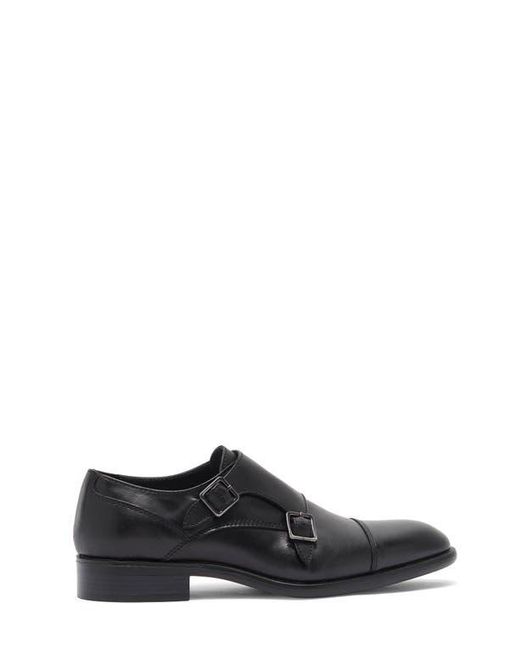Vittorio Russo Black Roma Monk Strap Shoe for men